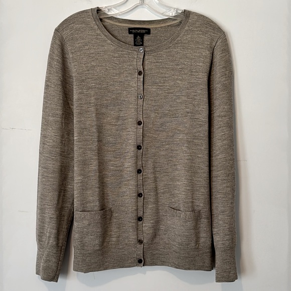 Banana Republic Gray Merino Wool Crewneck Cardigan - Picture 11 of 11